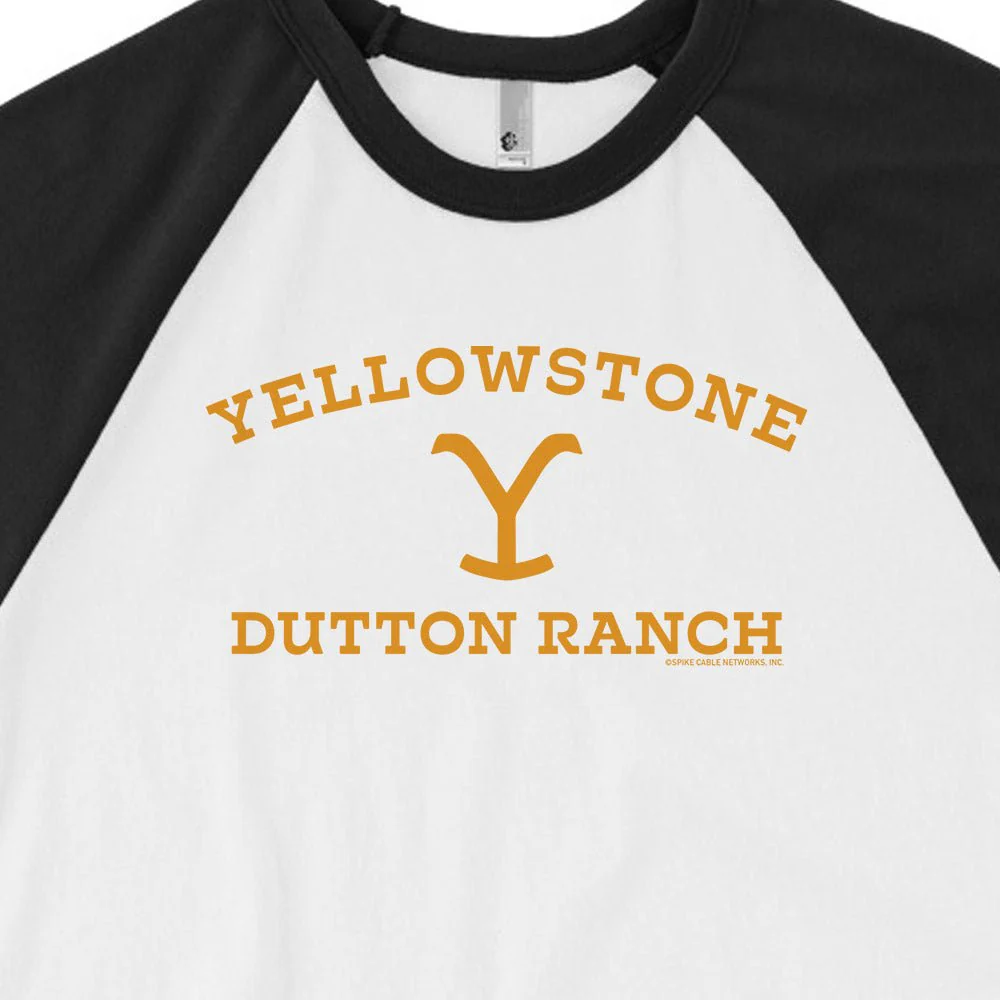 Yellowstone Dutton Ranch Unisex 3/4 Sleeve Raglan Shirt - Image 3