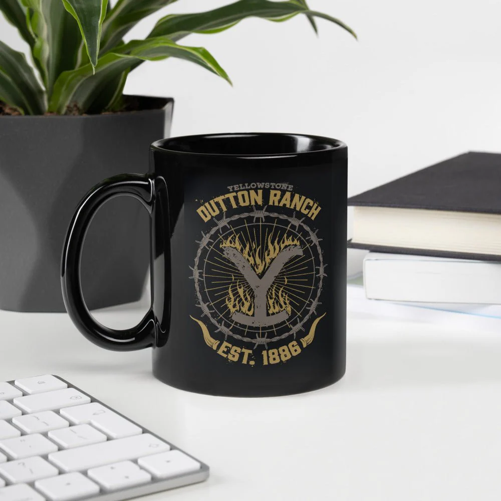 Yellowstone Flaming Logo Mug - Image 2