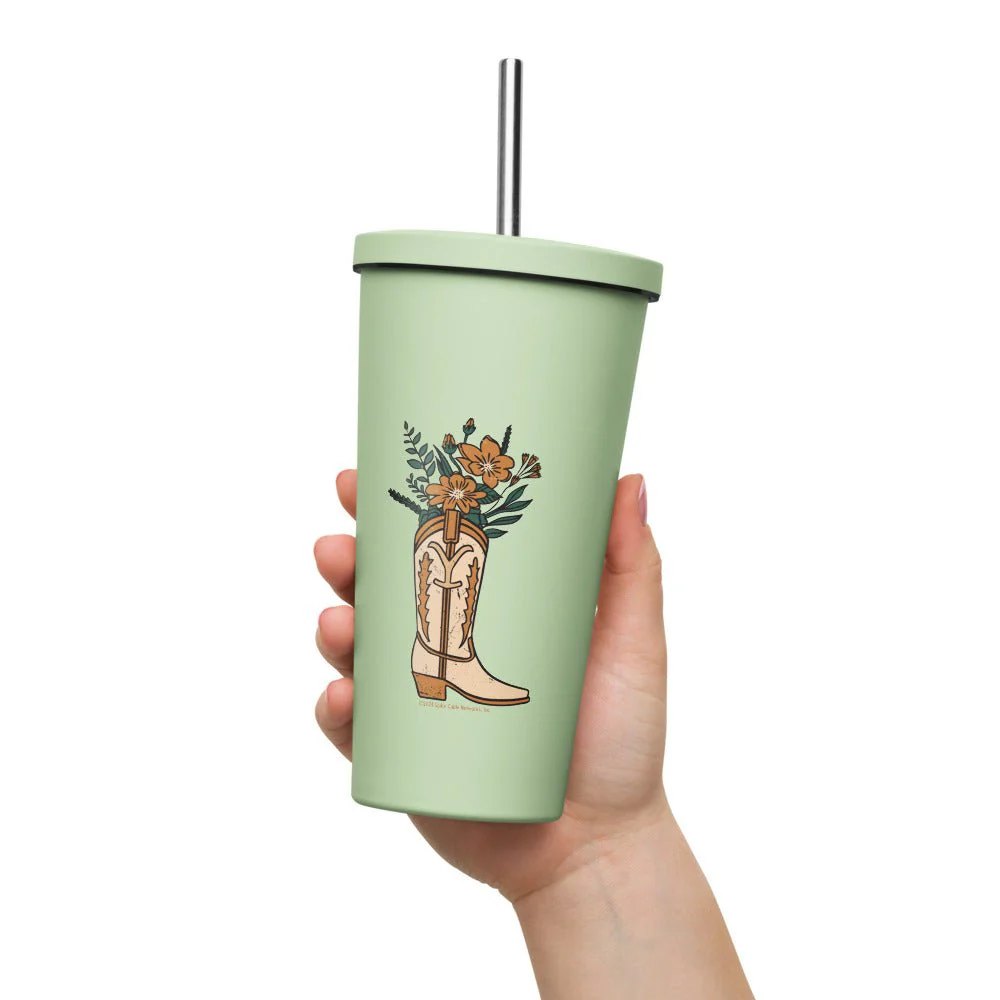 Yellowstone Floral Boot Tumbler - Image 12