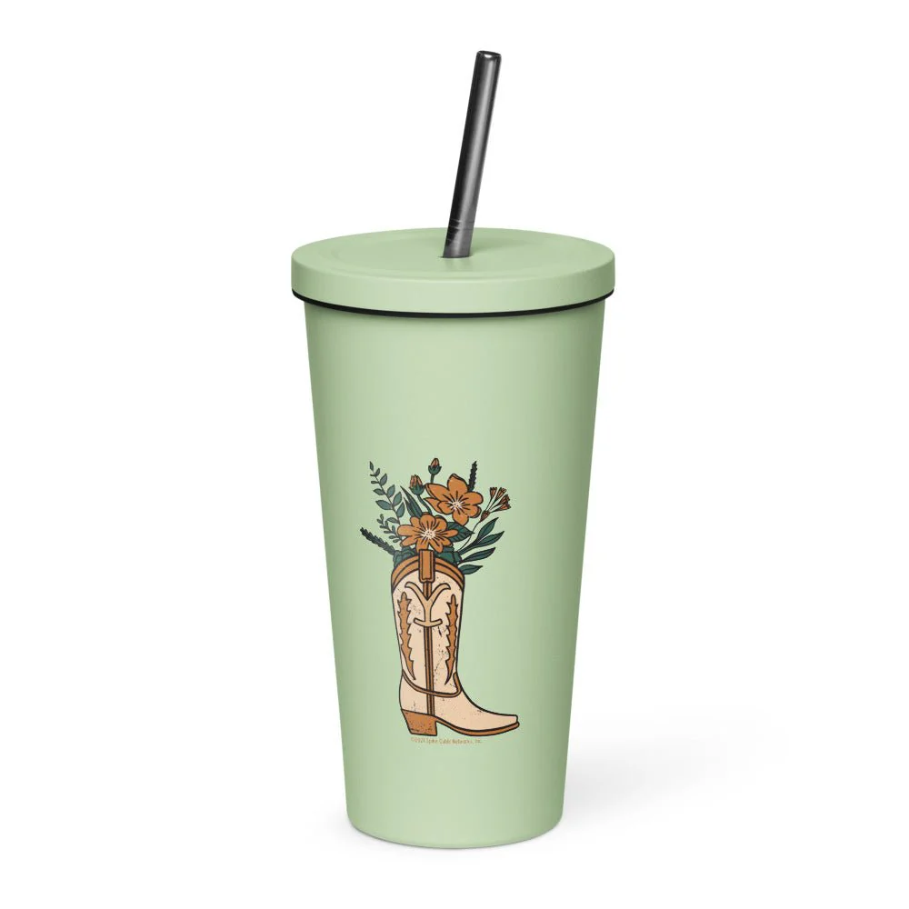 Yellowstone Floral Boot Tumbler - Image 3