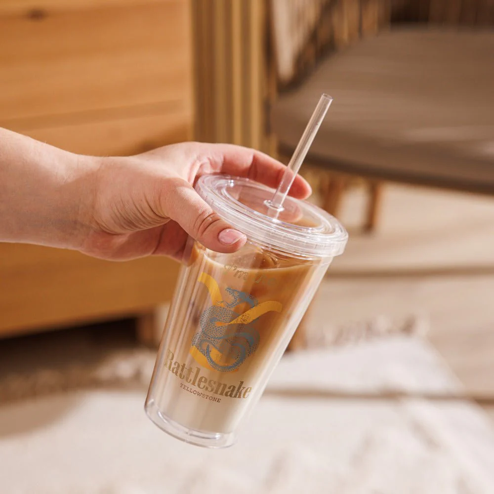 Yellowstone I'm the Rattlesnake Clear Plastic Tumbler - Image 3