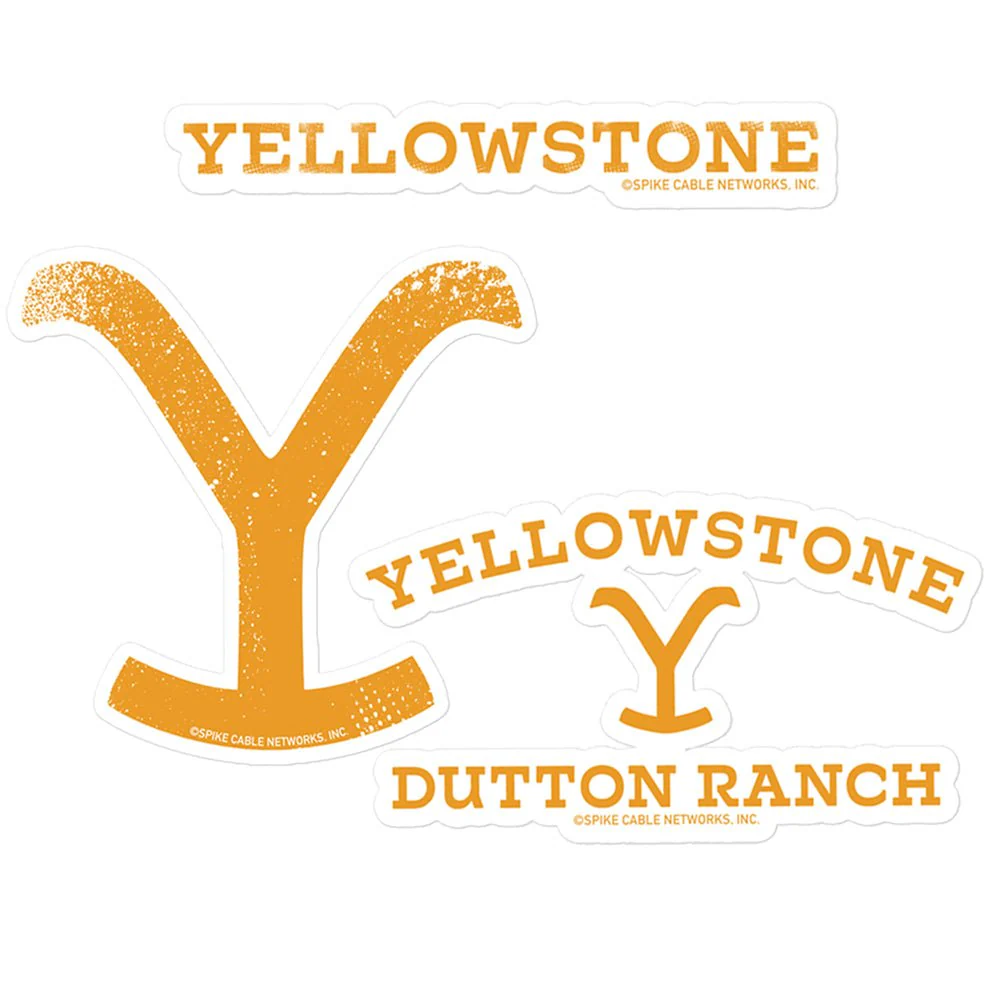 Yellowstone Logo Sticker Assorted Pack of 3