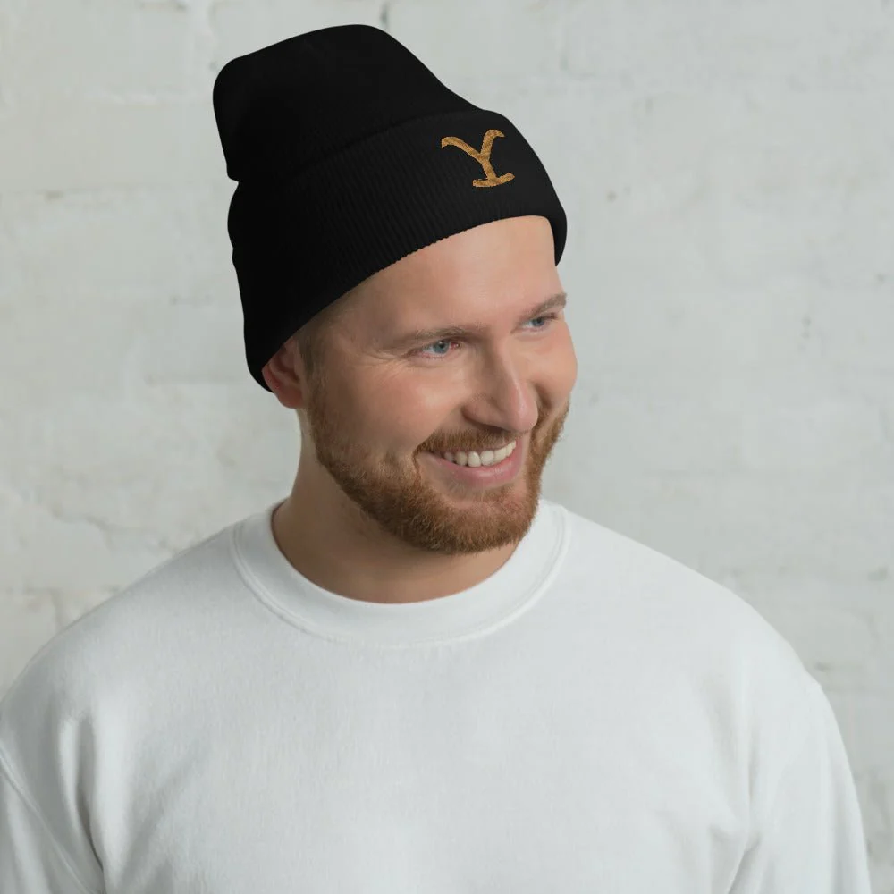 Yellowstone Logo Embroidered Cuffed Beanie - Image 2