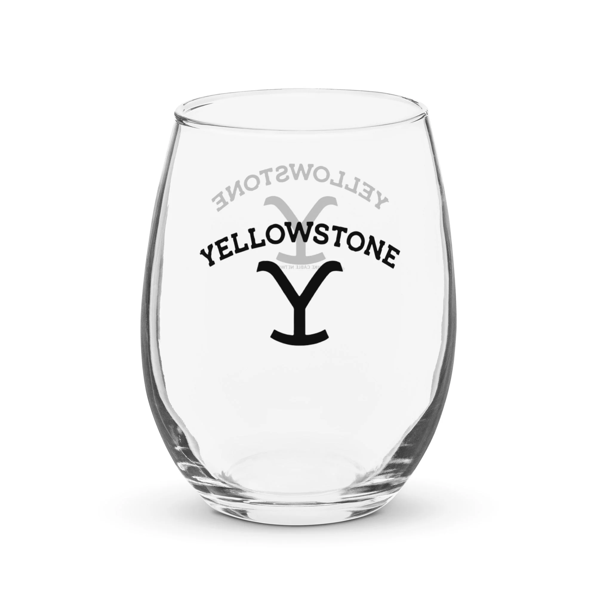 Yellowstone Logo Stemless Wine Glass - Image 2