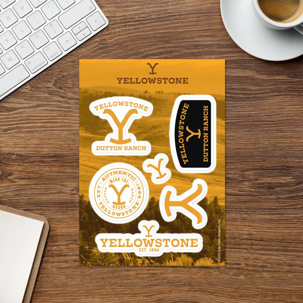 Yellowstone Logo Sticker Sheet - Image 2