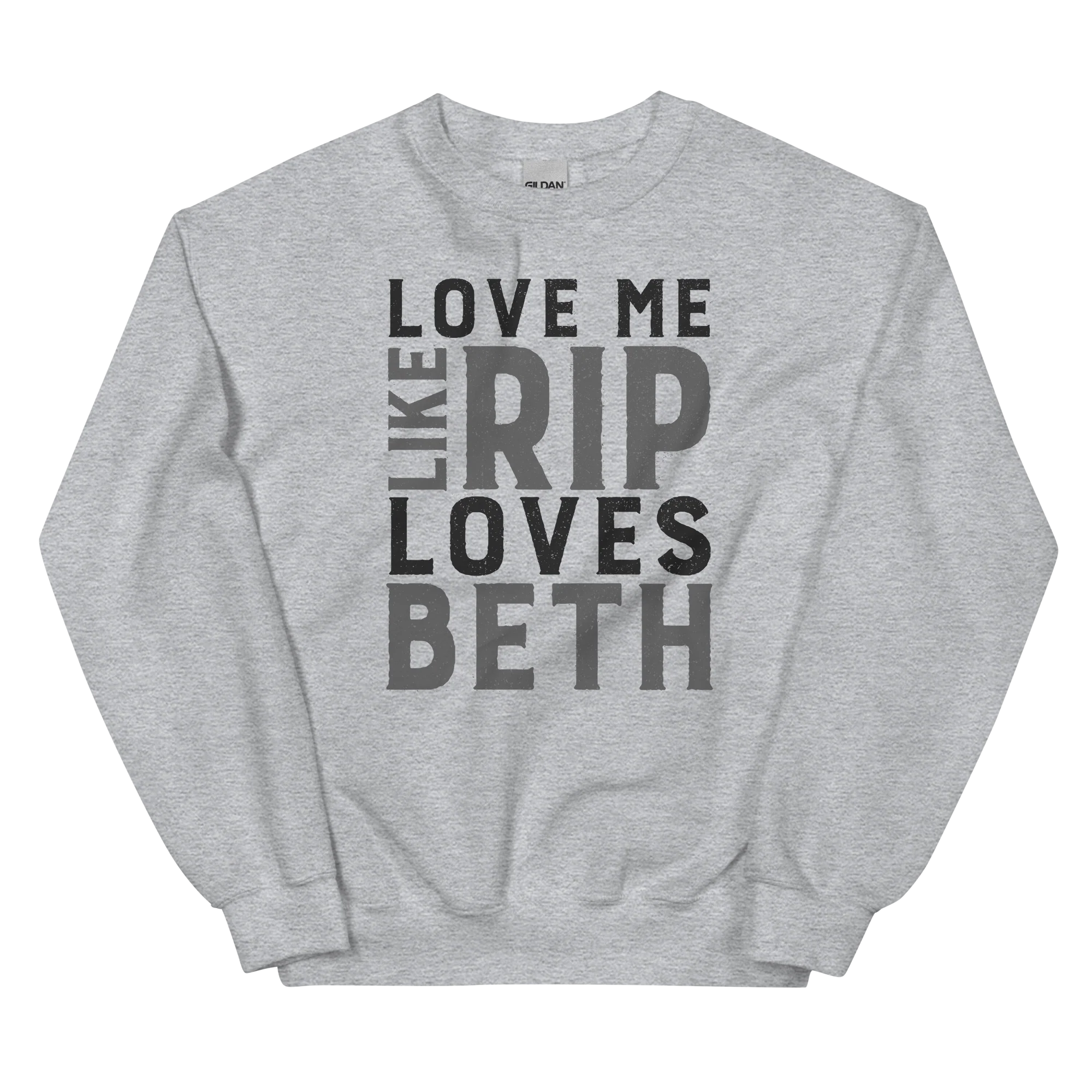 Yellowstone Love Me Like Rip Loves Beth Fleece Crewneck Sweatshirt - Image 5