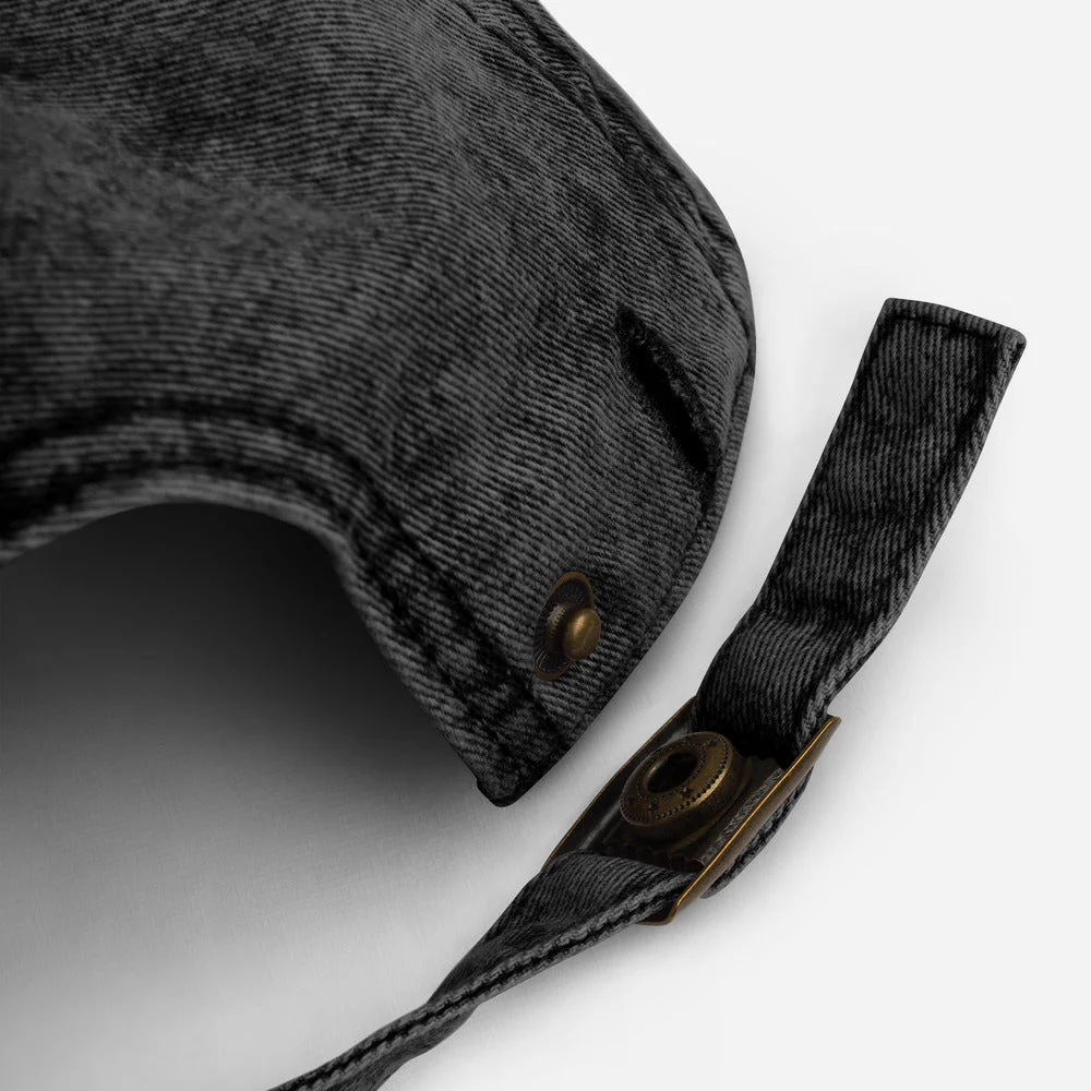 Yellowstone Dutton Ranch Patch Vintage Black Denim Cap - Image 3