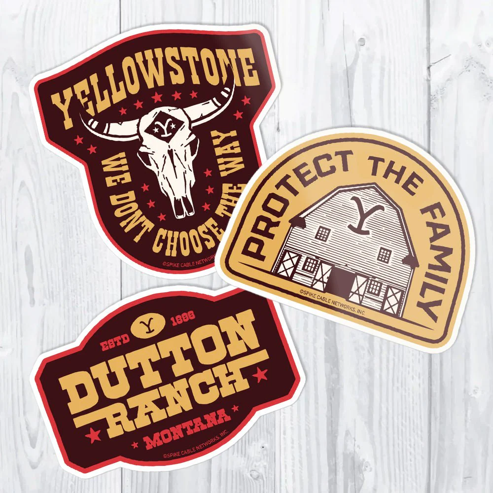 Yellowstone Dutton Ranch Patches Stickers Assorted Pack of 3 - Image 2