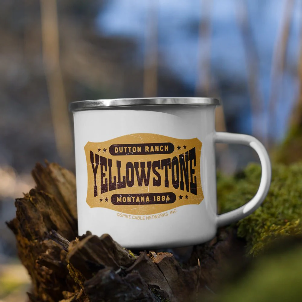 Yellowstone Dutton Ranch Enamel Camping White Mug - Image 2
