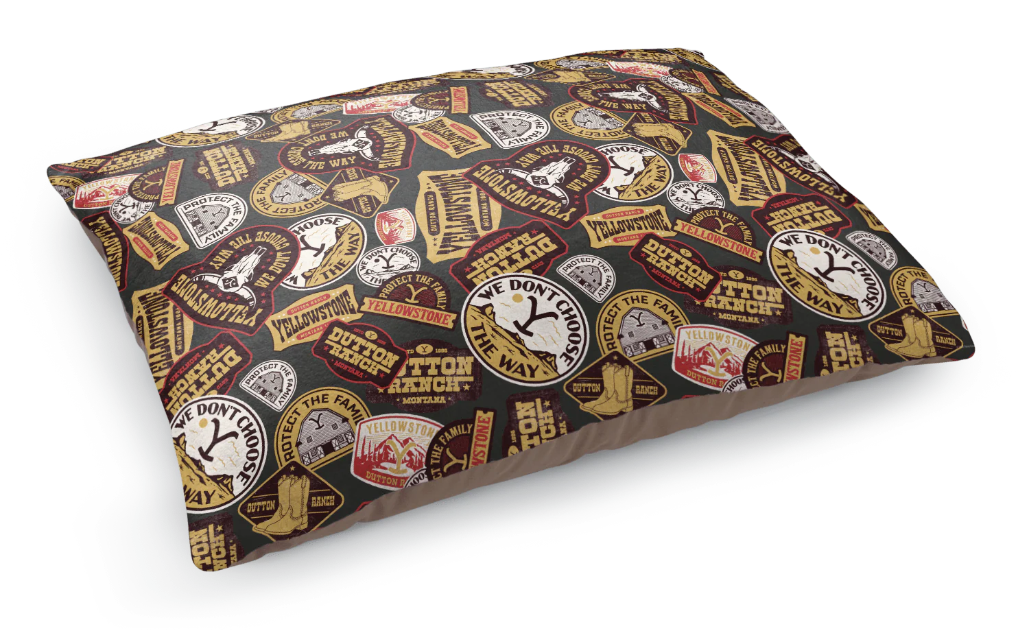 Yellowstone Patches Pet Bed