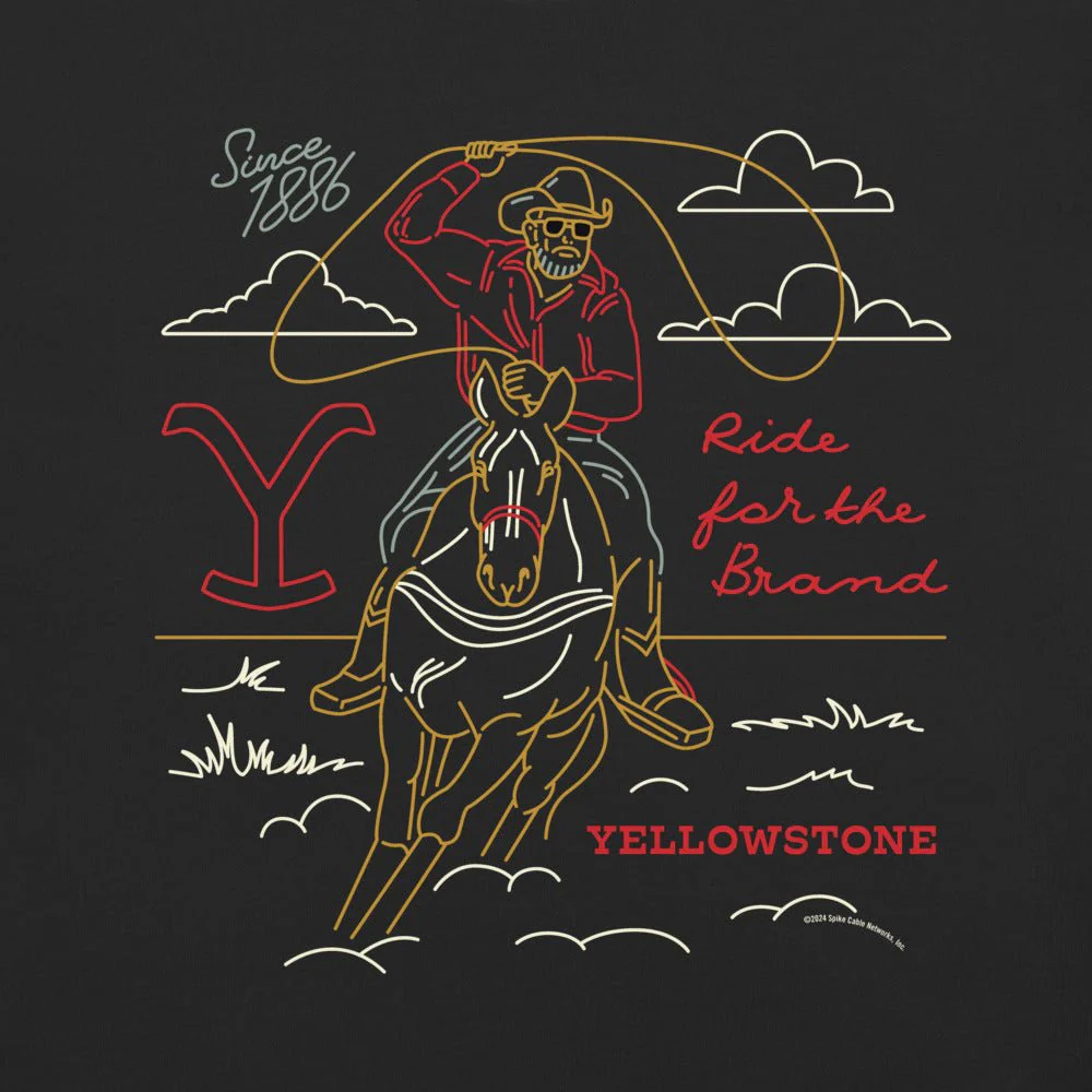 Yellowstone Ride For The Brand Outline T-Shirt - Image 2