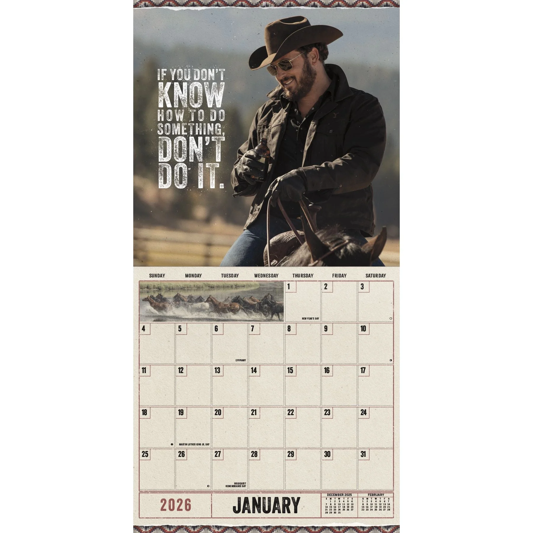 Yellowstone: Rip Wheeler 2026 Wall Calendar - Image 4