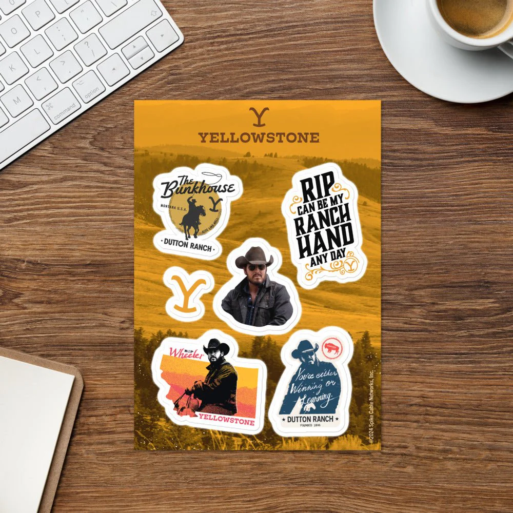 Yellowstone Rip Wheeler Sticker Sheet - Image 2