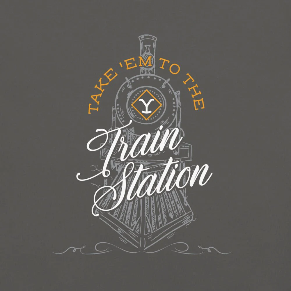 Yellowstone Take 'Em To The Train Station Unisex Comfort Colors T-Shirt - Image 8
