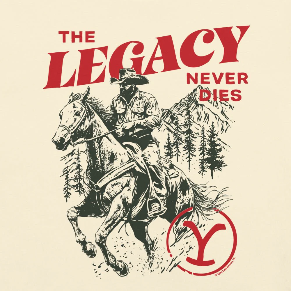 Yellowstone The Legacy Never Dies Unisex Comfort Colors T-Shirt - Image 2