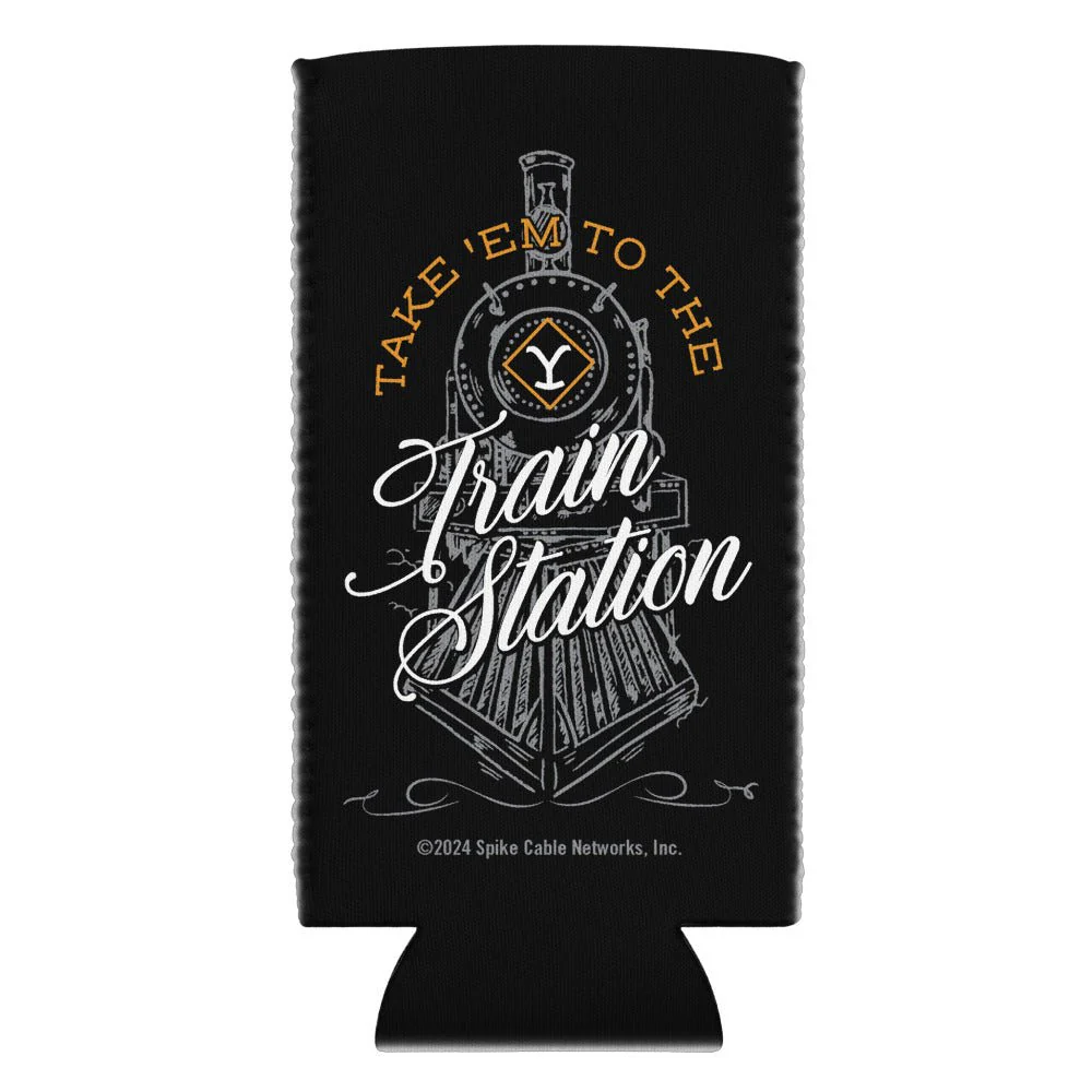 Yellowstone Train Station Can Cooler - Image 8