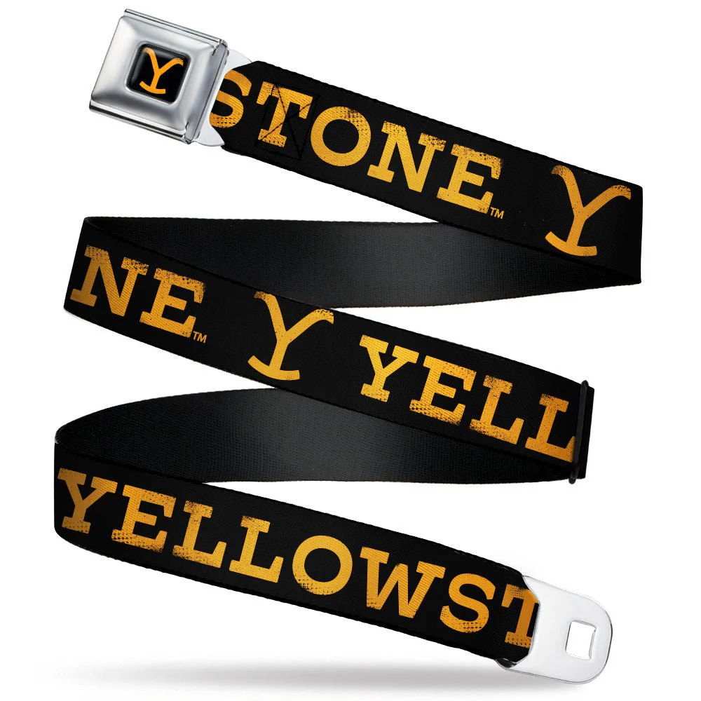 Yellowstone Y Logo Buckle-Down Adjustable Seatbelt Belt