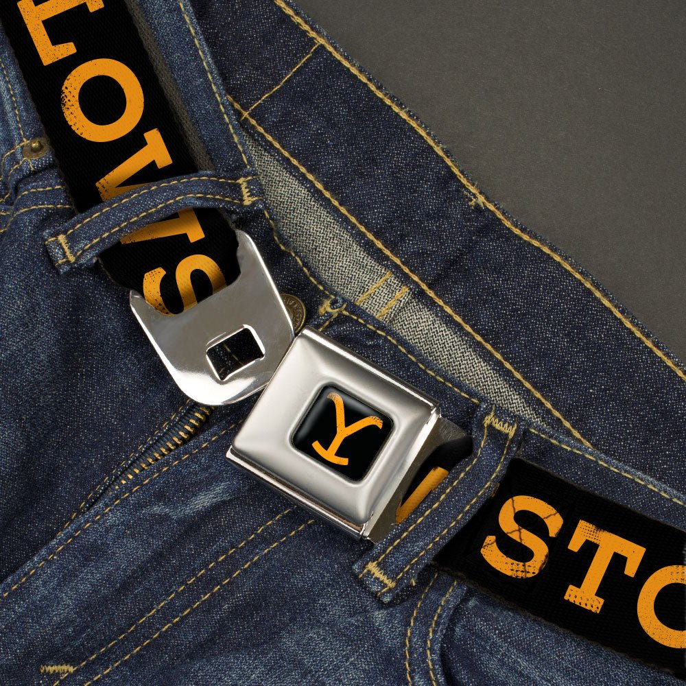 Yellowstone Y Logo Buckle-Down Adjustable Seatbelt Belt - Image 2