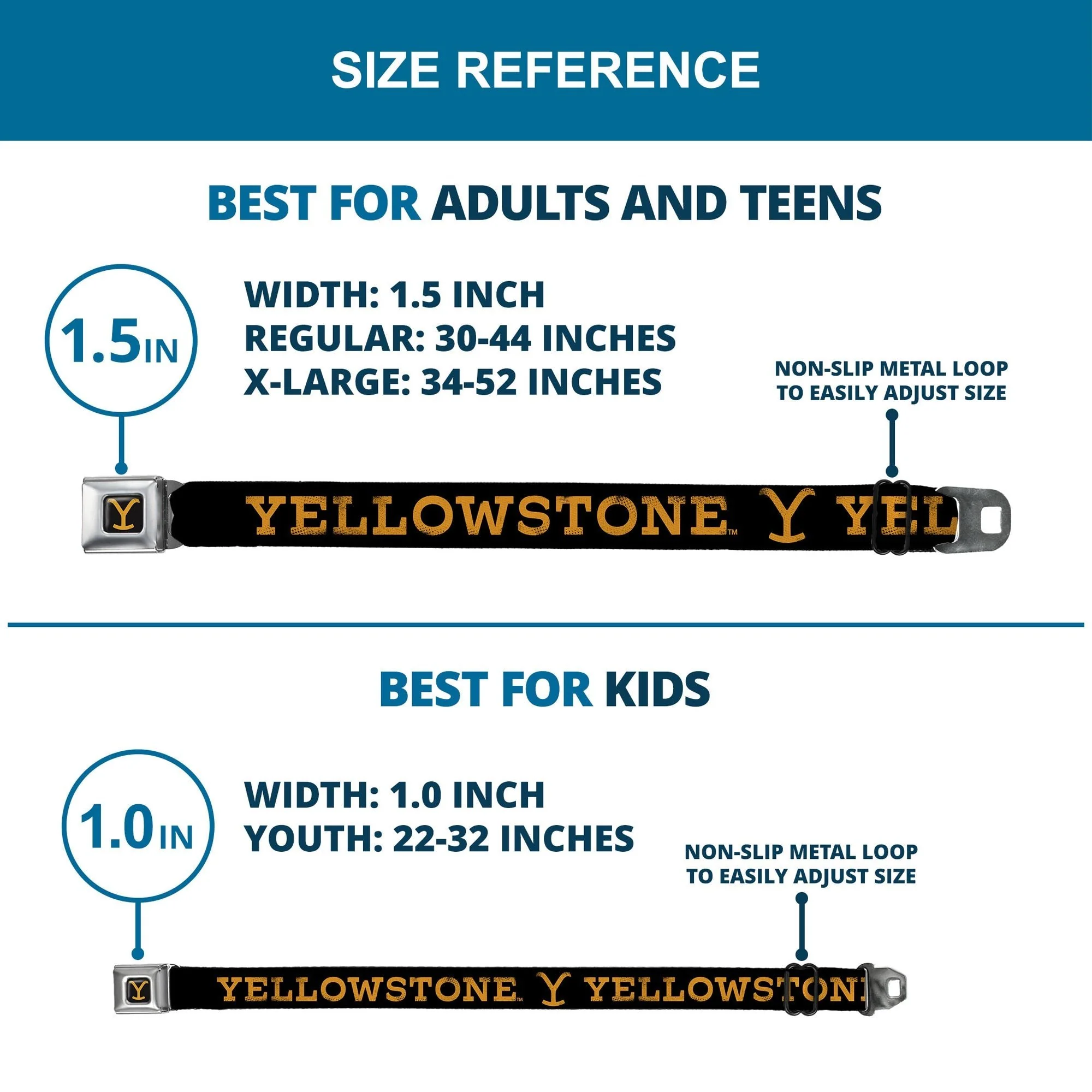 Yellowstone Y Logo Buckle-Down Adjustable Seatbelt Belt - Image 8