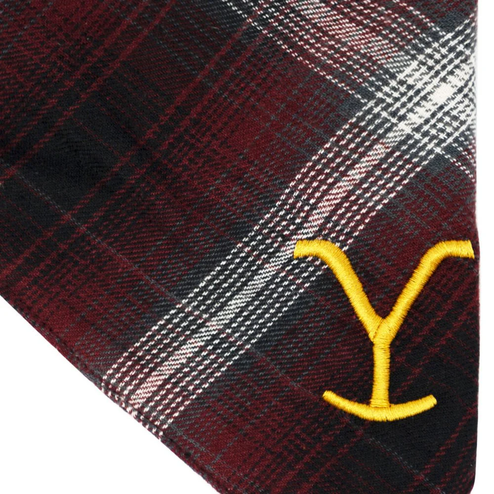 Yellowstone Y Logo Plaid Doggie Flandana - Image 10