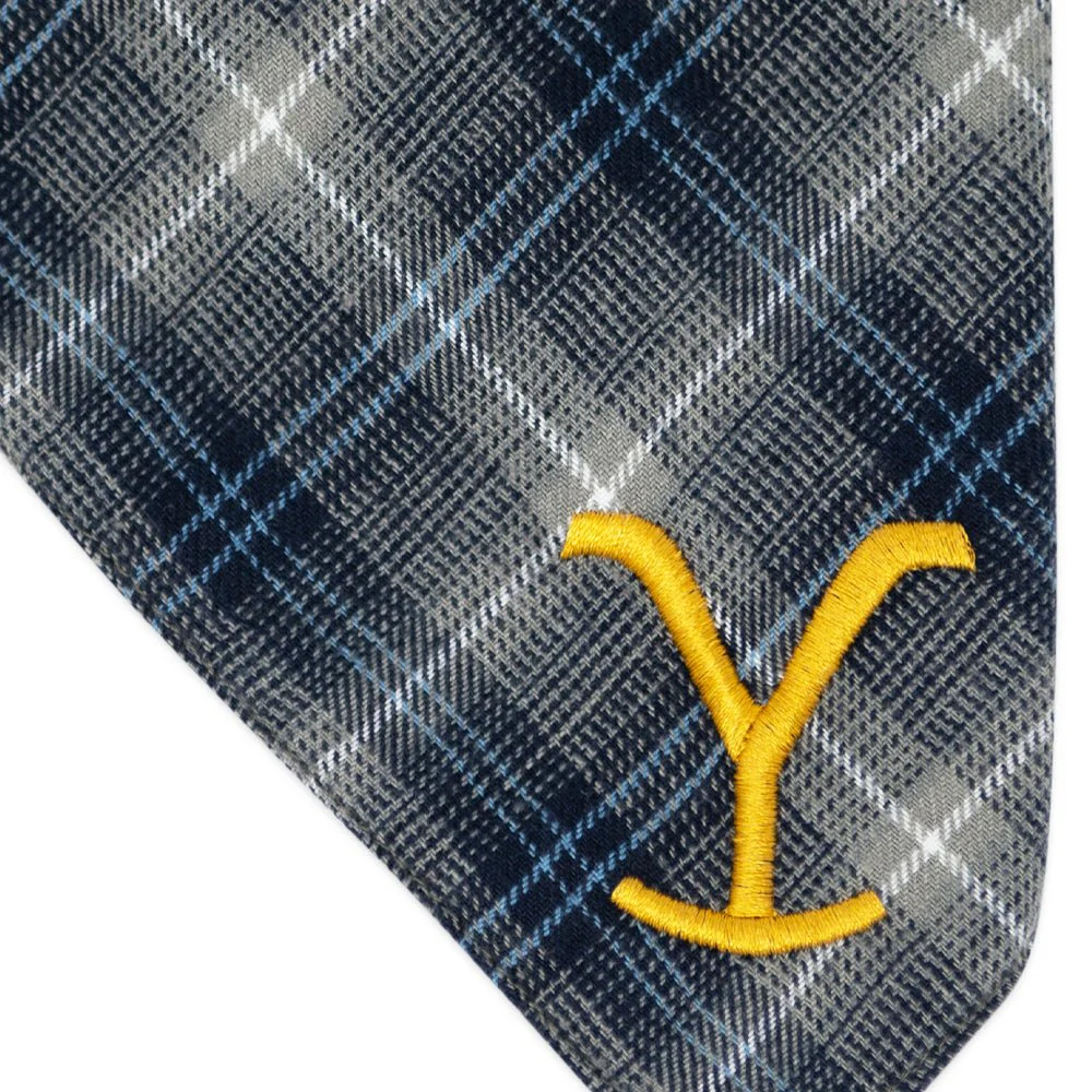 Yellowstone Y Logo Plaid Doggie Flandana - Image 3