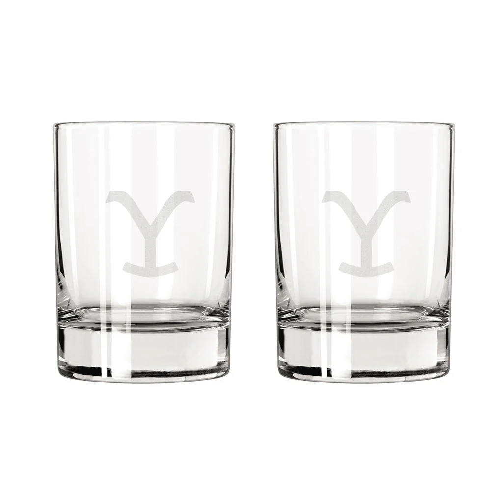 Yellowstone Y Logo Rocks Glass - Image 2