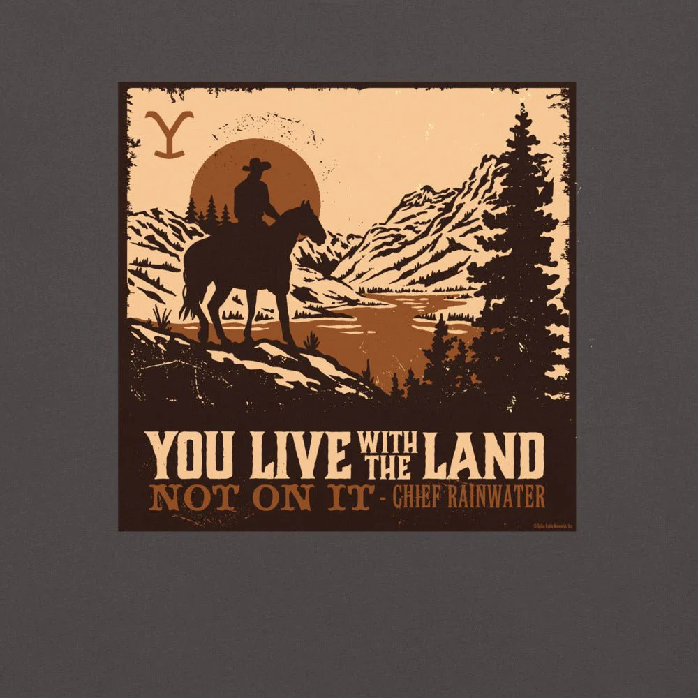 Yellowstone You Live With The Land Unisex Comfort Colors T-Shirt - Image 7