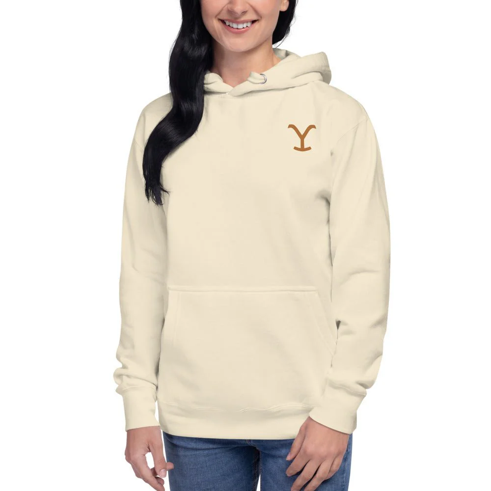 Yellowstone You Live With The Land Unisex Premium Hoodie - Image 4