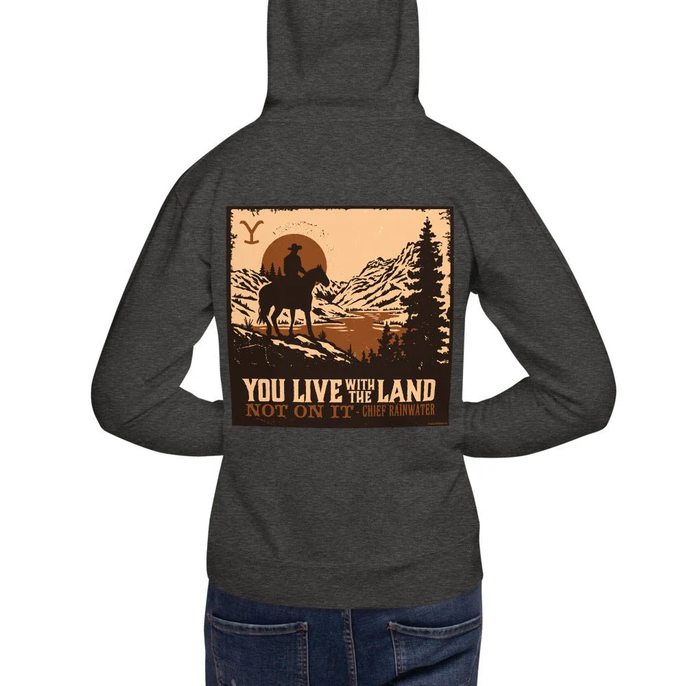 Yellowstone You Live With The Land Unisex Premium Hoodie - Image 7